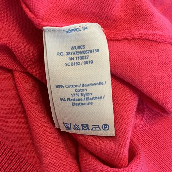 Boden Eldon berry sorbet cotton blend 6 cropped 3/4 sleeve button up cardigan - Picture 13 of 15